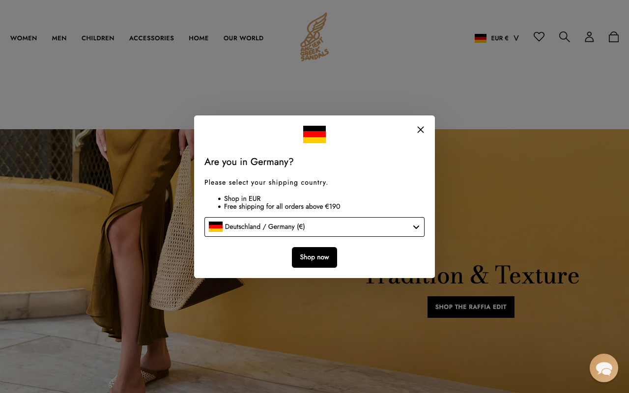 Ancient greek sandals